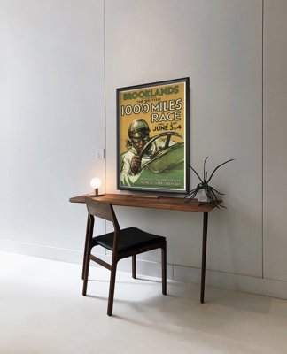 Weinleseplakat Brooklands Grand Prix Poster Britische Miles Rennen