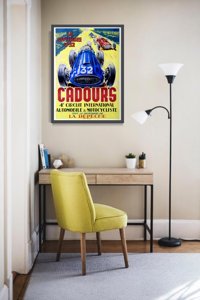 Poster im Retro-Stil Cadours Schaltung Internationalen Automobil-Grand Prix