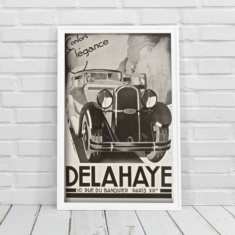 Retro-Poster Delahaye Confort Elegance