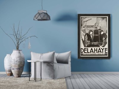 Retro-Poster Delahaye Confort Elegance