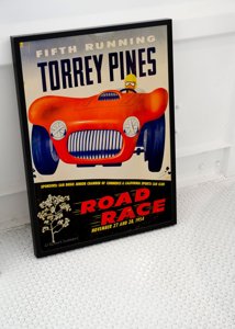Weinleseplakat Grand Prix Poster Vierter Gang Torrey Pines Road Race