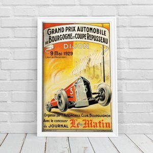 Retro-Poster Grand Prix Automobile de Bourgogne et Coupe Repusseau