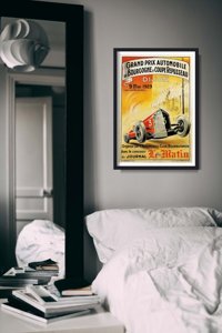 Retro-Poster Grand Prix Automobile de Bourgogne et Coupe Repusseau