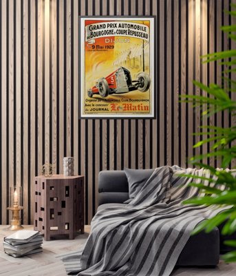 Retro-Poster Grand Prix Automobile de Bourgogne et Coupe Repusseau