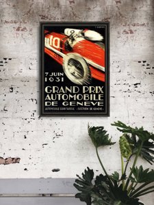 Plakat-Weinlese Grand Prix Automobile de Geneve