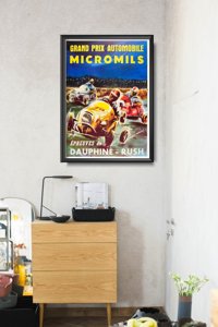 Poster Retro-Wohnzimmer Grand Prix Automobile de Dauphine Micromils Epreuves