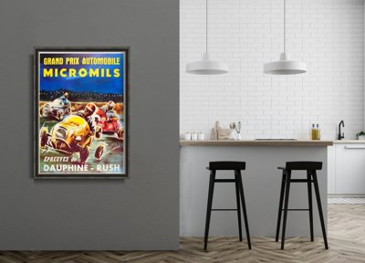 Poster Retro-Wohnzimmer Grand Prix Automobile de Dauphine Micromils Epreuves