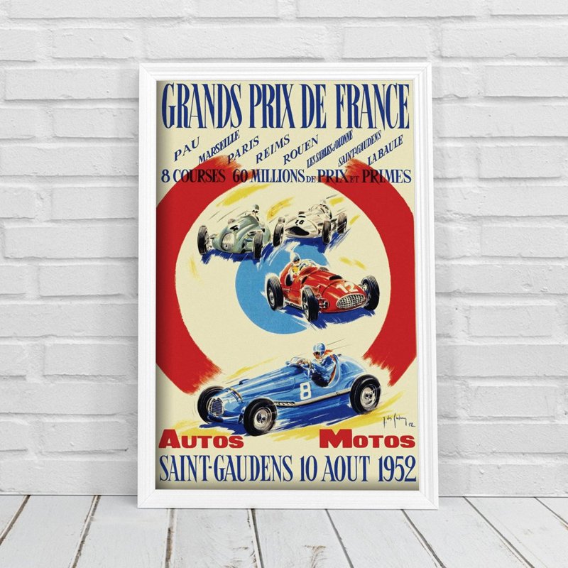 Poster im Retro-Stil Grand Prix de France