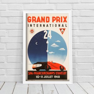 Weinleseplakat International Grand Prix Spa Francorchamps Stavelot