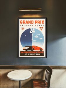 Weinleseplakat International Grand Prix Spa Francorchamps Stavelot