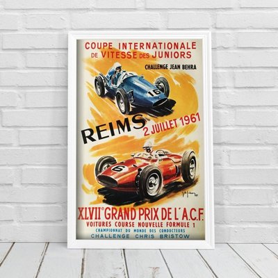 Poster im Retro-Stil Reims Grand Prix de l'ACF XLVII