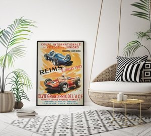 Poster im Retro-Stil Reims Grand Prix de l'ACF XLVII