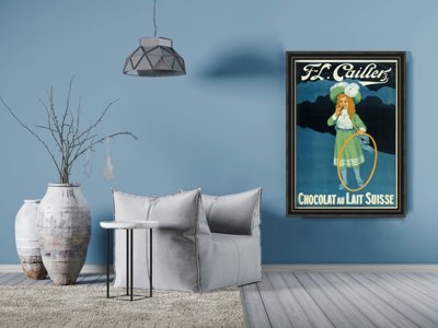 Poster an der Wand Chocolat au Lait Suisse