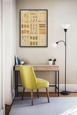 Plakat für den Frieden Pasta Italiana Vintage Style Pasta Collage