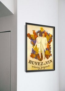 Poster Retro-Wohnzimmer Französisch Wein Wein Poster Dekor