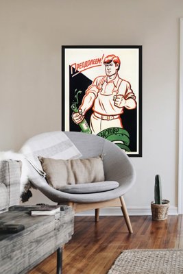 Poster an der Wand Sowjetischen Druck überwinden Alkoholismus