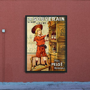 Retro-Poster Werbebedruck Le Souverain