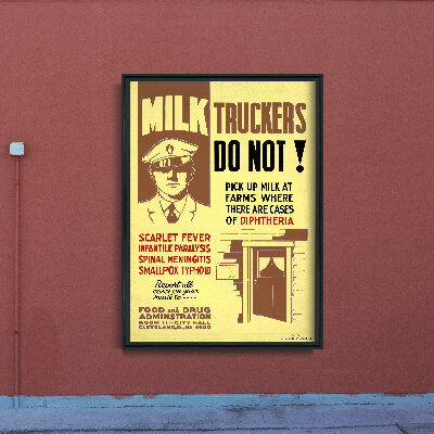 Plakat-Weinlese Warning Food and Drug Administration