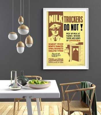 Plakat-Weinlese Warning Food and Drug Administration