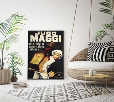 Weinleseplakat Vintage Maggi Würzsauce Drucken