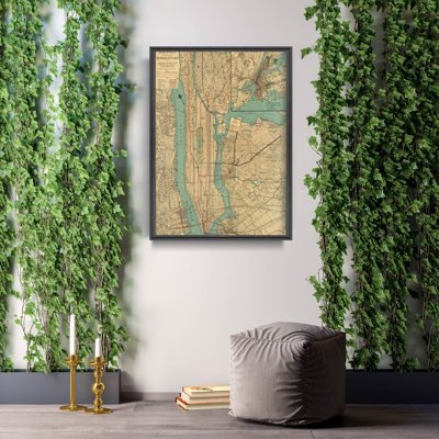 Poster Retro-Wohnzimmer Alte Karte von Madrid