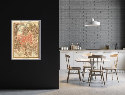 Plakat-Weinlese Alte Karte Roma Italien