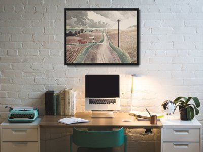 Retro-Poster Wiltshire Landschaft Eric Ravilious