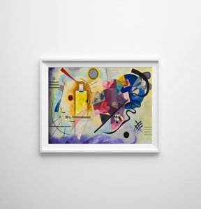 Poster Retro-Wohnzimmer Jaune bleu Rouge Wassily Kandinsky