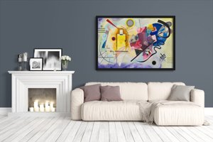 Poster Retro-Wohnzimmer Jaune bleu Rouge Wassily Kandinsky