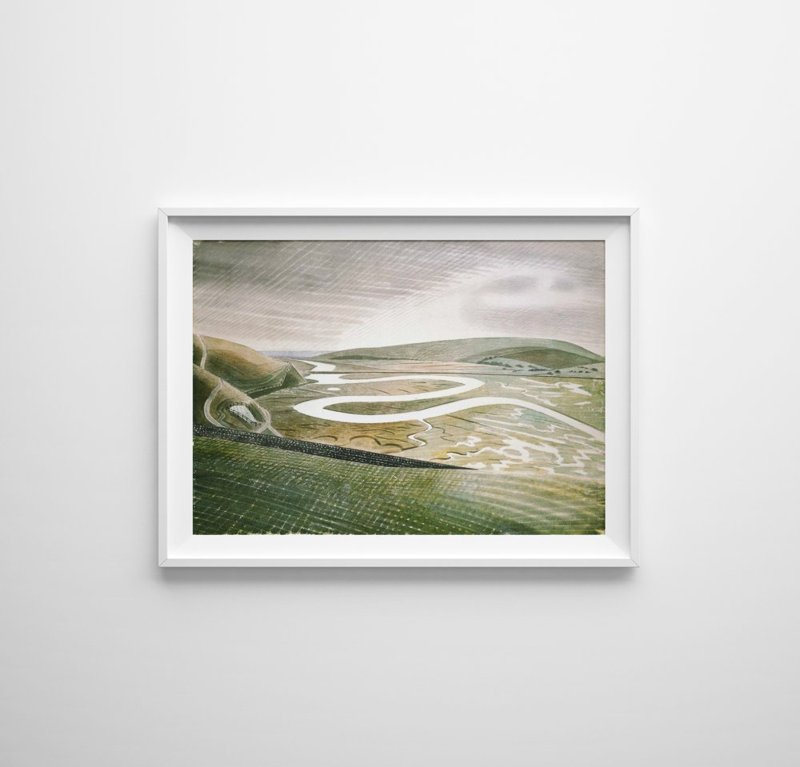 Weinleseplakat für das Wohnzimmer Eric Ravilious Cuckmere Haven