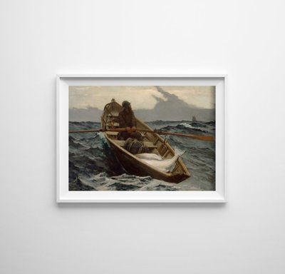 Poster Retro-Wohnzimmer Warnung Nebel Winslow Homer