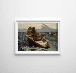 Poster Retro-Wohnzimmer Warnung Nebel Winslow Homer