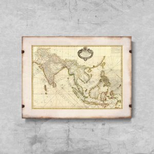 Poster Retro-Wohnzimmer Die alte Karte von Südostasien