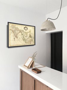 Poster Retro-Wohnzimmer Die alte Karte von Südostasien
