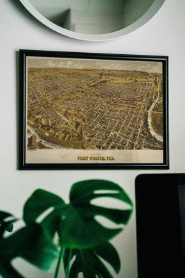 Poster an der Wand Karte von Fort Worth, Texas