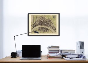 Weinleseplakat für das Wohnzimmer Alte Karte Basilea Suisse