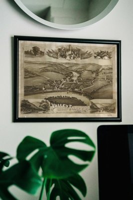 Plakat-Weinlese Karte von Old Valley Forge