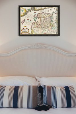 Retro-Poster Karte von Livonia