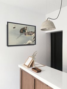 Poster Retro-Wohnzimmer Zwei Enten von Ohary Koson