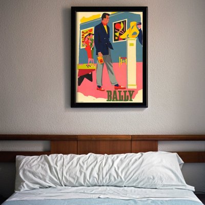 Retro-Poster Werbung Bally Schuhe