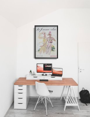 Plakat-Weinlese Illustration Zeitschrift La Femme Chic Mars