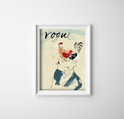 Poster im Retro-Stil Vintage Mode-Mode-Illustration