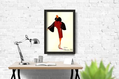 Poster Retro-Wohnzimmer Wintermode Sultan