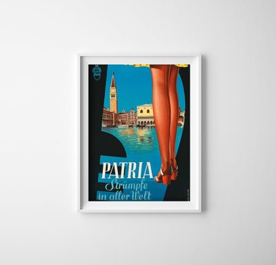 Retro-Poster Werbung Strümpfe