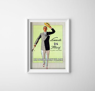 Plakat-Weinlese männliche Art und Weise