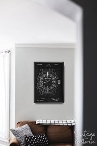 Plakat-Weinlese Clock Patent Rolex Wessel