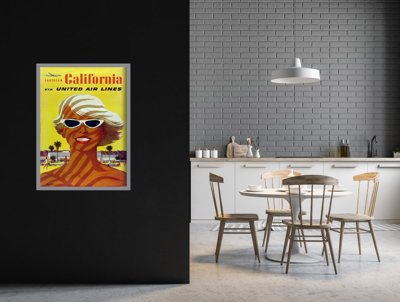 Poster im Retro-Stil Kalifornien United Air State Galli