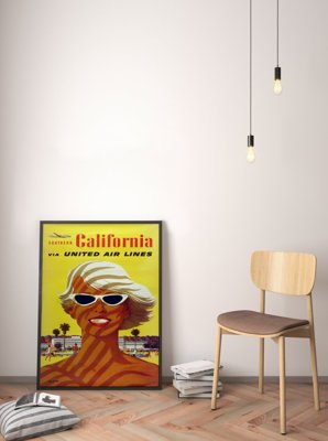 Poster im Retro-Stil Kalifornien United Air State Galli