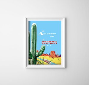 Retro-Poster Reisen in Amerika Arizona Reiseplakat