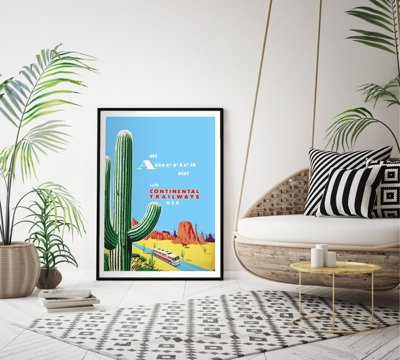 Retro-Poster Reisen in Amerika Arizona Reiseplakat